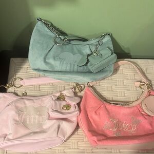 Juicy Couture Mint, Pink, and Coral Shoulder Bags